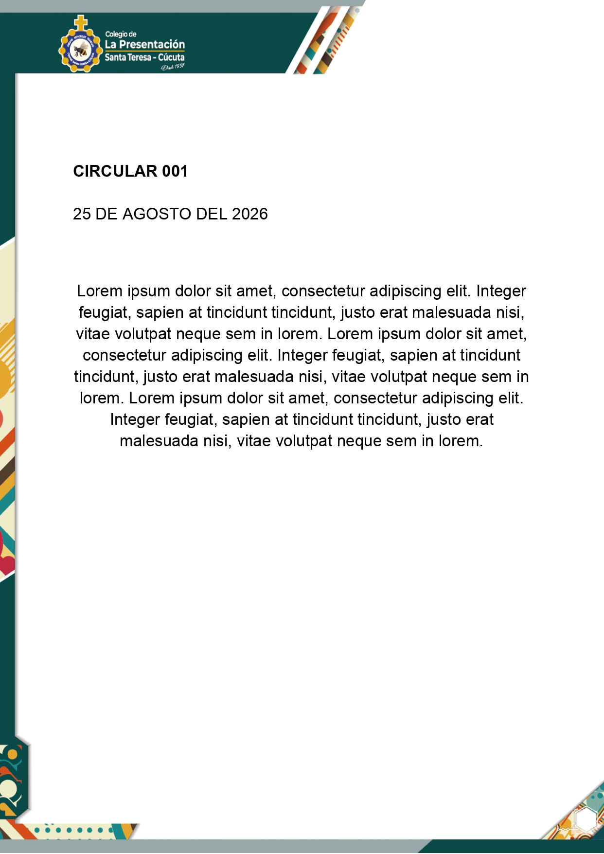 Comunicado: Circular 003